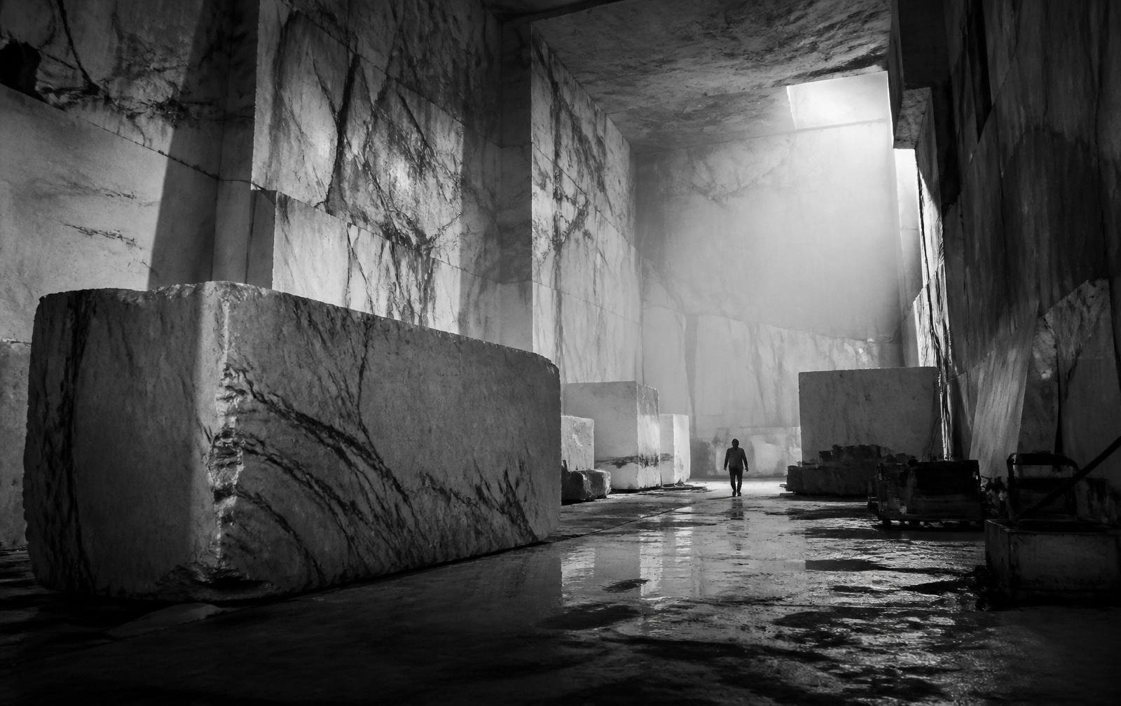 Marble quarry interior
